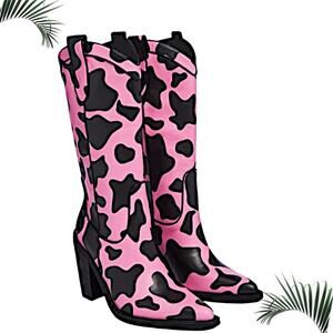 New Without Tags Pink and Black Ride It Cowgirl Women's Boots‎